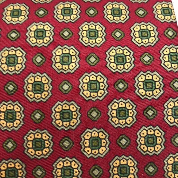 Luciano Firenze VTG Attractive Foulard Silk Tie Small pattern Design - Picture 2 of 9